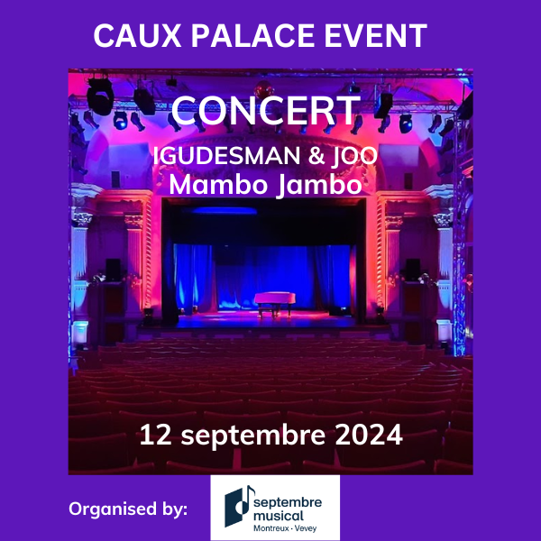 12 septembre 2024: Concert Septembre Musical 2024 avec Igudesman & Joo - Mambo Jambo